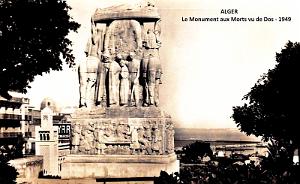 ALGER - MONUMENT AUX MORTS VU DE DOS - 1949